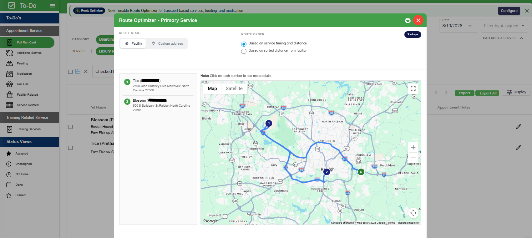 Route Optimizer — Now Available for Primary Services (Paid add-on)