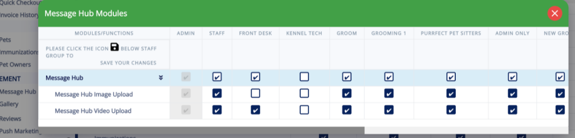 Report Card permission options